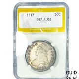 1817 Capped Bust Half Dollar PGA AU55