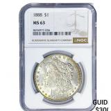 1888 Morgan Silver Dollar NGC MS63