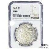 1898 Morgan Silver Dollar NGC MS61