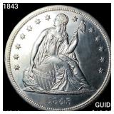 1843 Seated Liberty Dollar