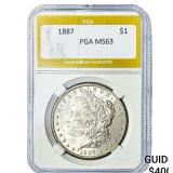 1887 Morgan Silver Dollar PGA MS63