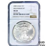 2000 Silver Eagle NGC MS68