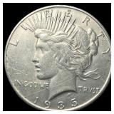 1935-S Silver Peace Dollar CHOICE AU