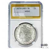 1879-S REV 78 Morgan Silver Dollar PGA MS62