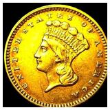 1874 Gold $1 Indian Head CLOSELY UNCIRCULATED