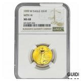 1990 1/4oz $10 Gold Eagle NGC MS68