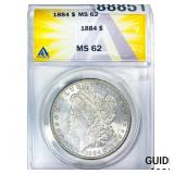 1884 Morgan Silver Dollar ANACS MS62