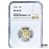 1944 Mercury Silver Dime NGC MS66 FB