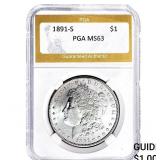 1891-S Morgan Silver Dollar PGA MS63