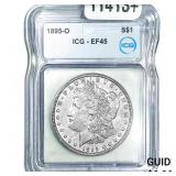 1895-O Morgan Silver Dollar ICG EF45