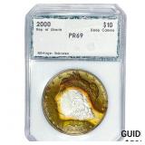 2000 Liberia 1oz Silver 10 Dollars PCI PR69