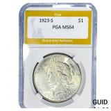 1923-S Silver Peace Dollar PGA MS64