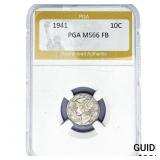 1941 Mercury Silver Dime PGA MS66 FB