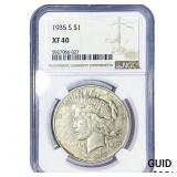 1935-S Silver Peace Dollar NGC XF40
