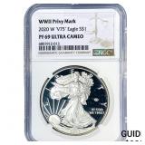 2020-W Silver Eagle NGC PF69 Ultra Cameo