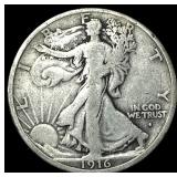 1916 Walking Liberty Half Dollar LIGHTLY CIRCULATE