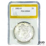 1902-O Morgan Silver Dollar PGA MS64
