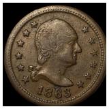 This is an 1863 Civil War Token "Not One Cent" v