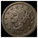 1845 Braided Hair Large Cent LIGHTLY CIRCULATED