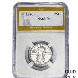 1926 Standing Liberty Quarter PGA MS63 FH