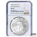 2000 Silver Eagle NGC MS69