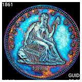 1861 Seated Liberty Quarter GEM BU