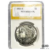 1921-S Morgan Silver Dollar PGA MS64+ PL