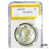 1878 8TF Morgan Silver Dollar PGA MS63