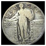 1927-S Silver Standing Liberty Quarter ABOUT  UNC