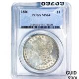 1886 Morgan Silver Dollar PCGS MS64