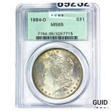 1884-O Morgan Silver Dollar PCGS MS65