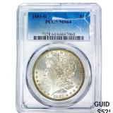 1881-O Morgan Silver Dollar PCGS MS64
