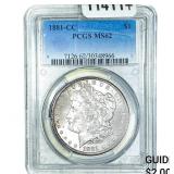 1881-CC Morgan Silver Dollar PCGS MS62
