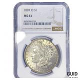 1887-O Morgan Silver Dollar NGC MS61