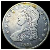 1834 Capped Bust Half Dollar LIGHTLY  CIRCULATED
