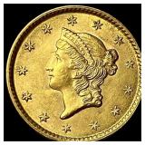 1853 Gold $1 Liberty Head Type 1 UNCIRCULATED