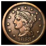 1853 Braided Hair Large Cent LIGHTLY CIRCULATED