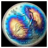 1876-S Toned Silver Trade Dollar CHOICE AU
