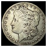 1894-O Silver Morgan Dollar ABOUT  UNCIRCULATED
