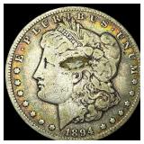 1894-O Silver Morgan Dollar ABOUT  UNCIRCULATED