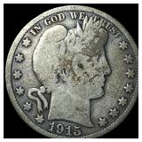 1915-S Silver Barber Half Dollar NICELY CIRCULATED