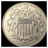 1868 Shield Nickel CLOSELY UNCIRCULATED