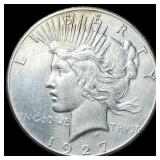 1927 Silver Peace Dollar CLOSELY UNCIRCULATED