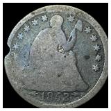 1853 Arrows Seated Liberty Half Dime NICELY CIRCUL