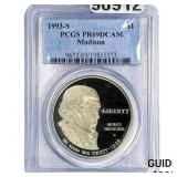 1993-S $1 Madison PCGS PR69 DCAM