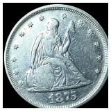 1875-O Silver Twenty Cents CLOSELY UNCIRCULATED