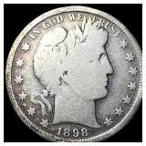 1898-S Silver Half Dollar NICELY CIRCULATED