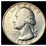 1932-D Silver Washington Quarter NEARLY UNCIRCULAT
