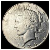 1934 Peace Silver Dollar CLOSELY UNCIRCULATED