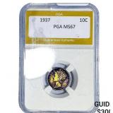 1937 Mercury Silver Dime PGA MS67